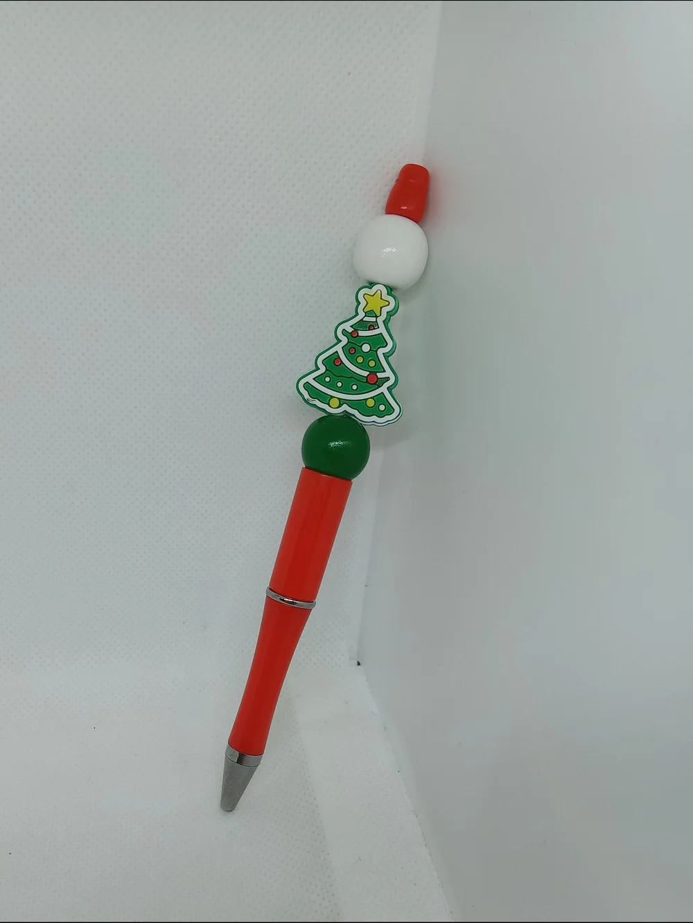 Christmas Tree & Santa Stylus Pen and Keychain/Purse Charm Set New Handmade